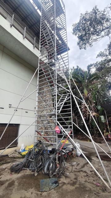 The full height of the structure